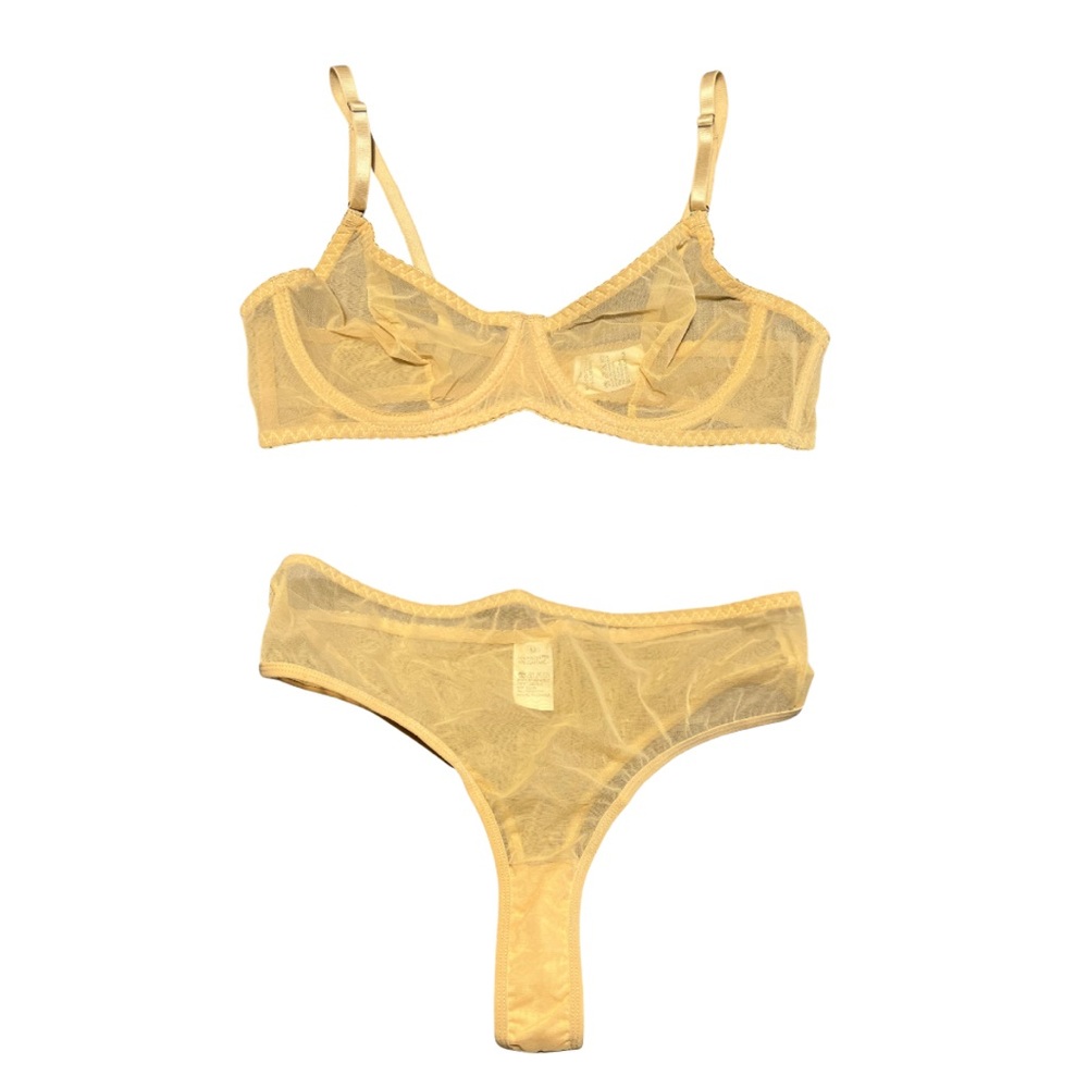 Mesh Bra and Pantie Set M